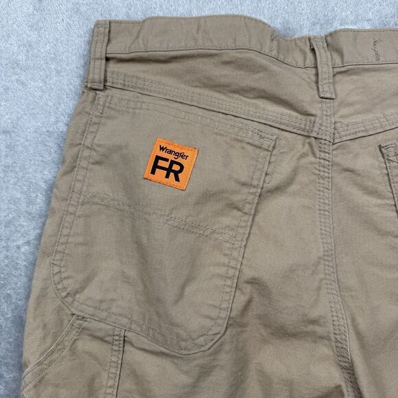 Wrangler Advanced Comfort Jeans Men’s 33x34 Tan Cotton Fire Resistance Carpenter - Picture 9 of 12